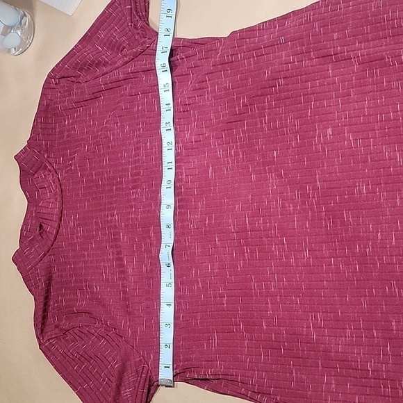 Faded Glory Mock Neck Swing Dress, Size M (8-10), EUC.  Merlot Wine Combo Color - Picture 5 of 10